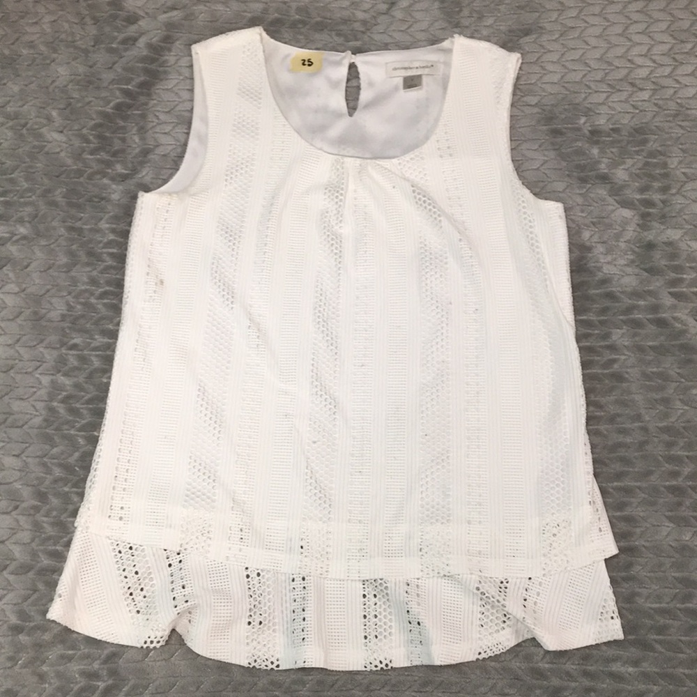 White Design Tank Top